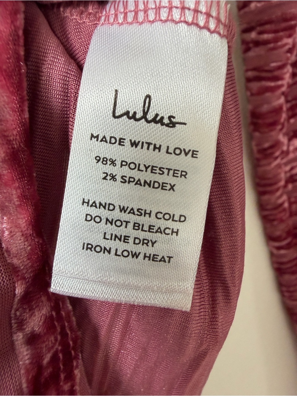 Lulus Mauve Pink Crushed Velvet Long Sleeve Bodysuit Medium NWT - Picture 4 of 6